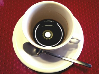 a little flower in coffee